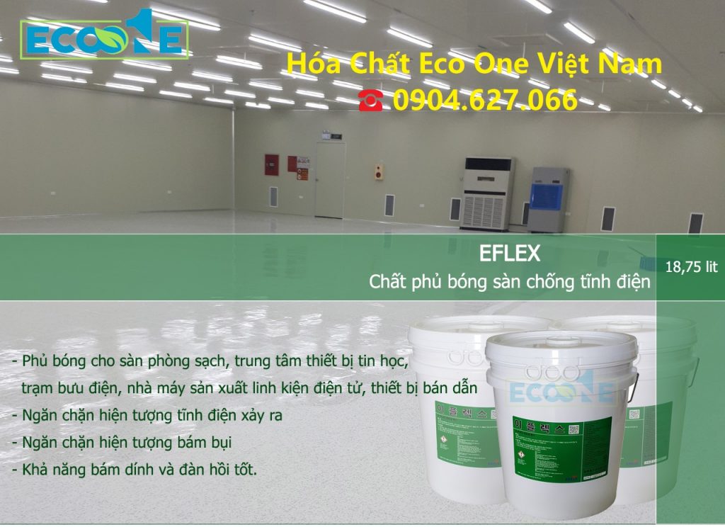 E FLEX - Hóa chất phủ bóng sàn tĩnh điện