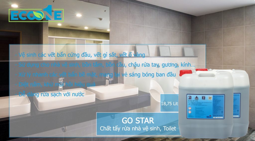 Chất tẩy rửa làm sạch, tẩy rửa nhà tắm, vệ sinh, toilet – GO STAR