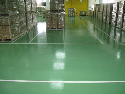 Sàn Sika xanh ứng dụng trong nhà máy sản xuất máy móc