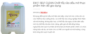 Chất tẩy rửa dầu mỡ thực phẩm trên đồ da dụng EW 11 Self Clean