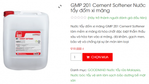 óa chất tẩy vết xi măng GMP 201 Cement Softener