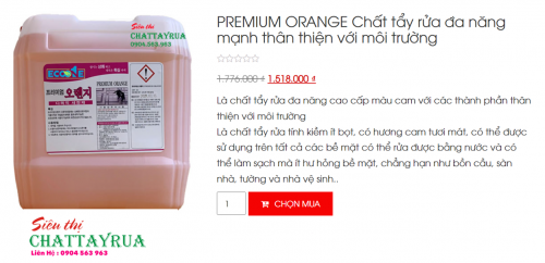 Premium orange chất tẩy rửa đa năng thân thiện môi trường
