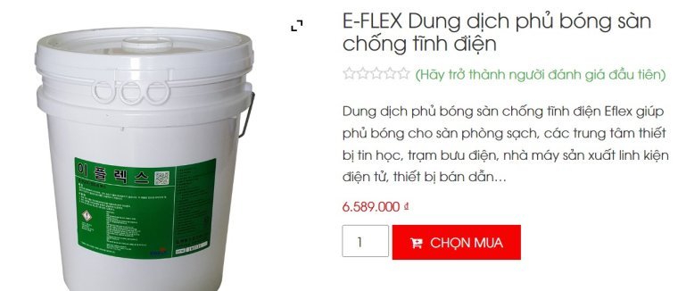 E- Flex dung dịch phủ bóng sàn chống tĩnh điện cao cấp
