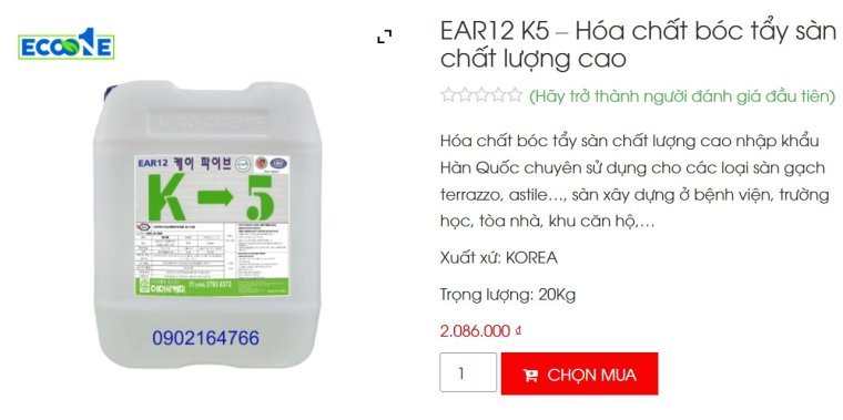 EAR10 - K5 chất bóc tẩy sàn cao cấp