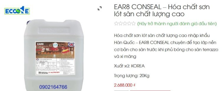 EAR8 Conseal chất sơn lót sàn chất lượng cao