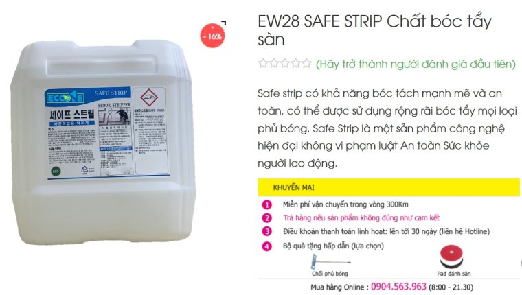 EW28 Safe strip chất bóc tẩy sản cao cấp, thân thiện