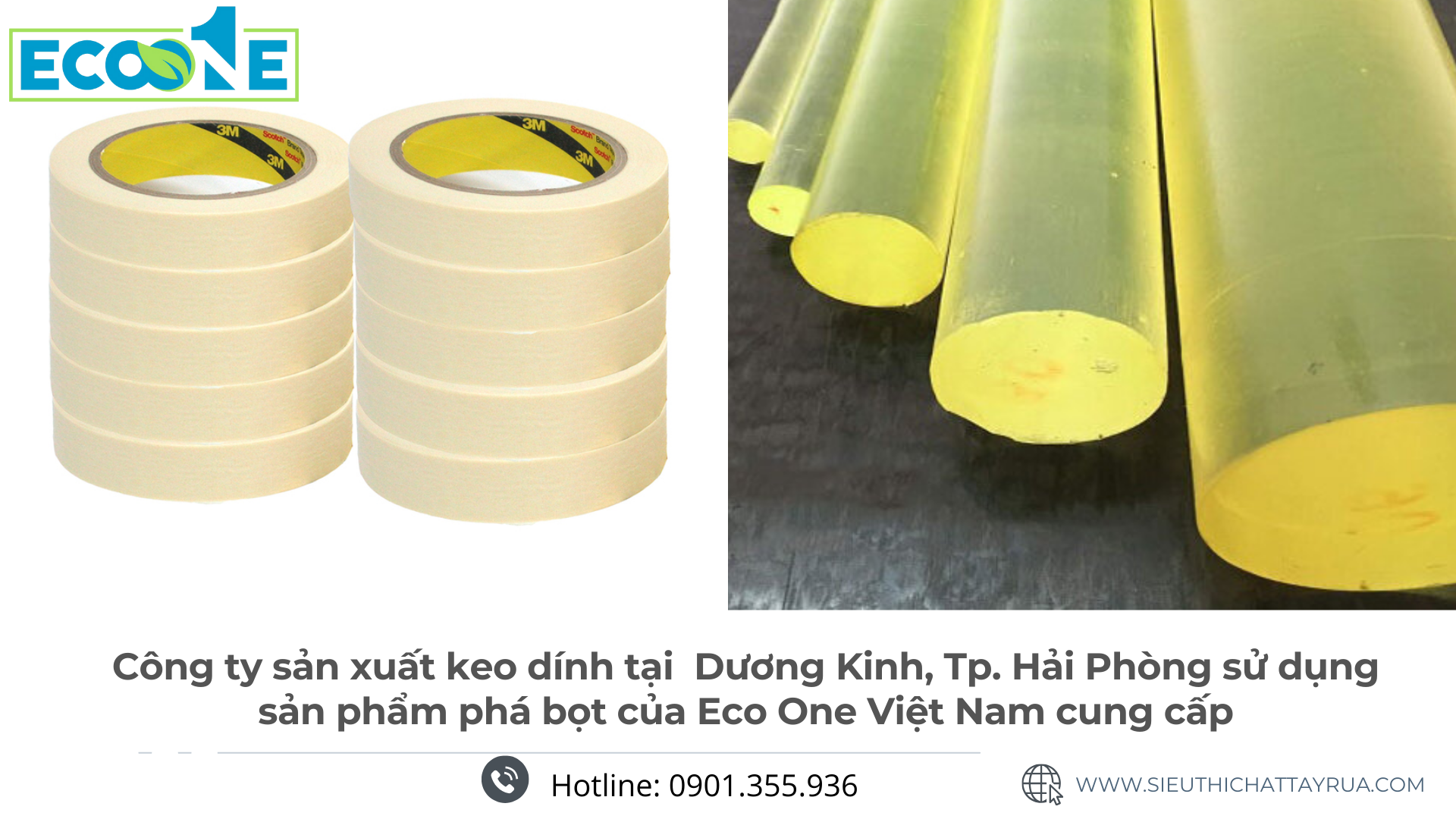 Công ty sản xuất keo dính tại Dương Kinh, Tp. Hải Phòng sử dụng sản phẩm phá bọt của Eco One Việt Nam cung cấp