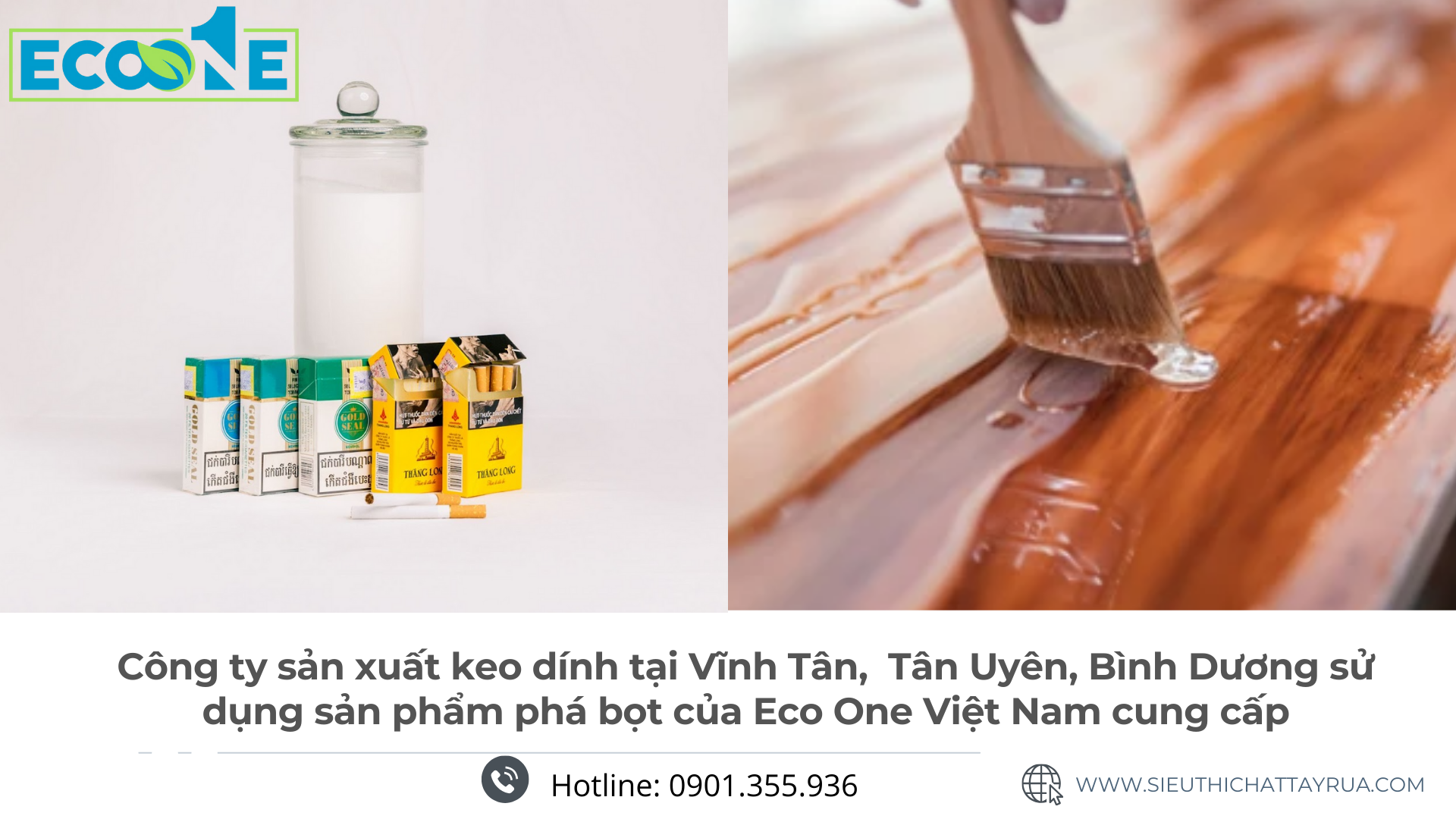 Công ty sản xuất keo dính tại Vĩnh Tân, Tân Uyên, Bình Dương sử dụng sản phẩm phá bọt của Eco One Việt Nam cung cấp