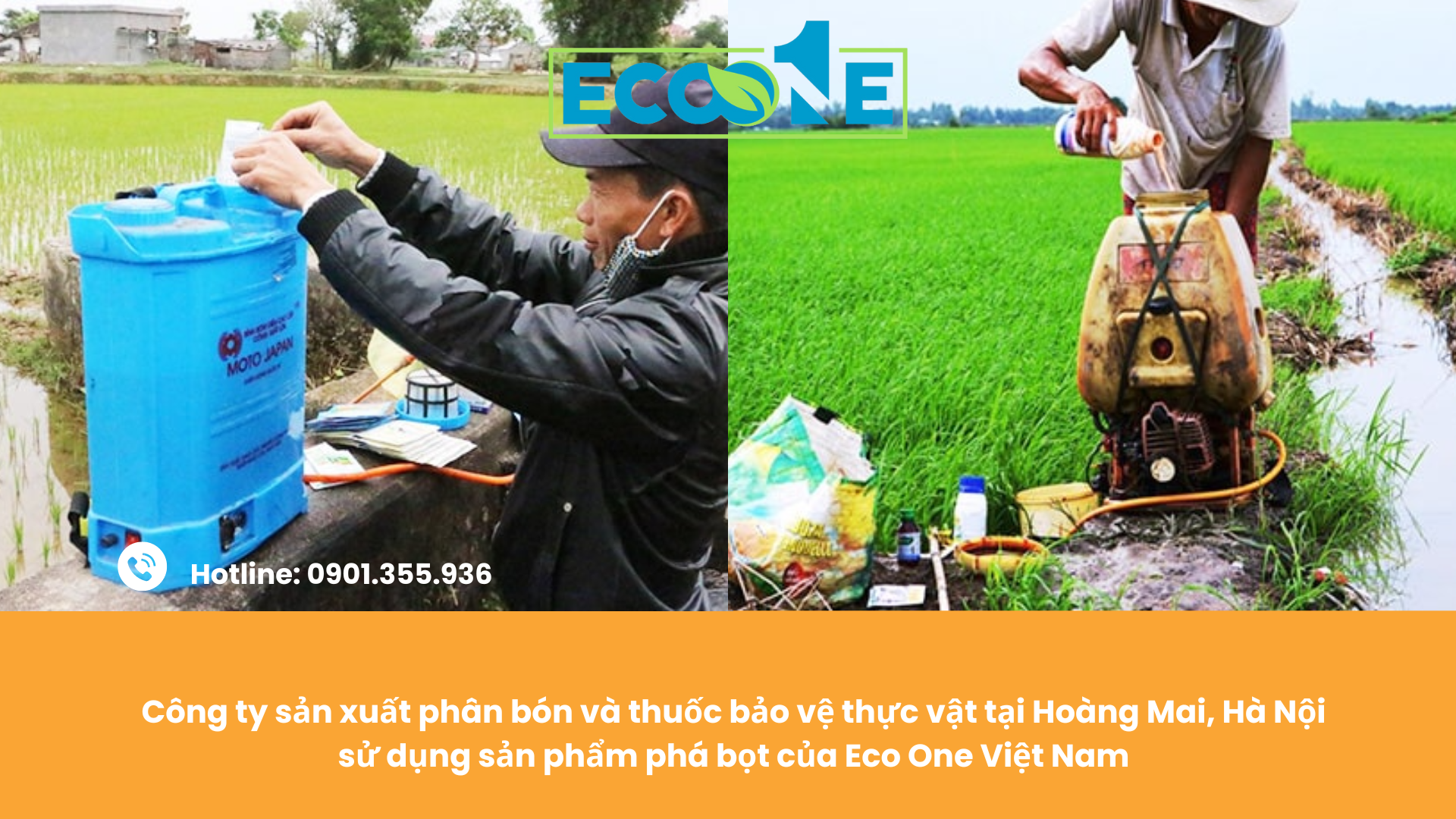Công ty sản xuất phân bón và thuốc bảo vệ thực vật tại Hoàng Mai, Hà Nội sử dụng sản phẩm phá bọt của Eco One Việt Nam