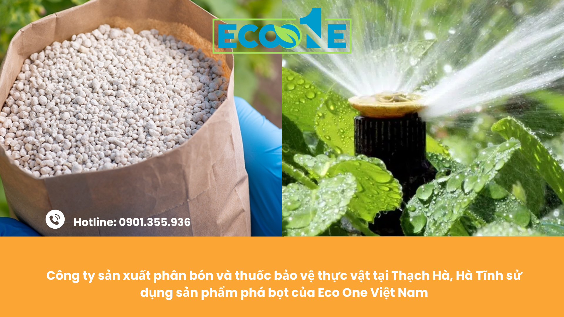 Công ty sản xuất phân bón và thuốc bảo vệ thực vật tại Thạch Hà, Hà Tĩnh sử dụng sản phẩm phá bọt của Eco One Việt Nam