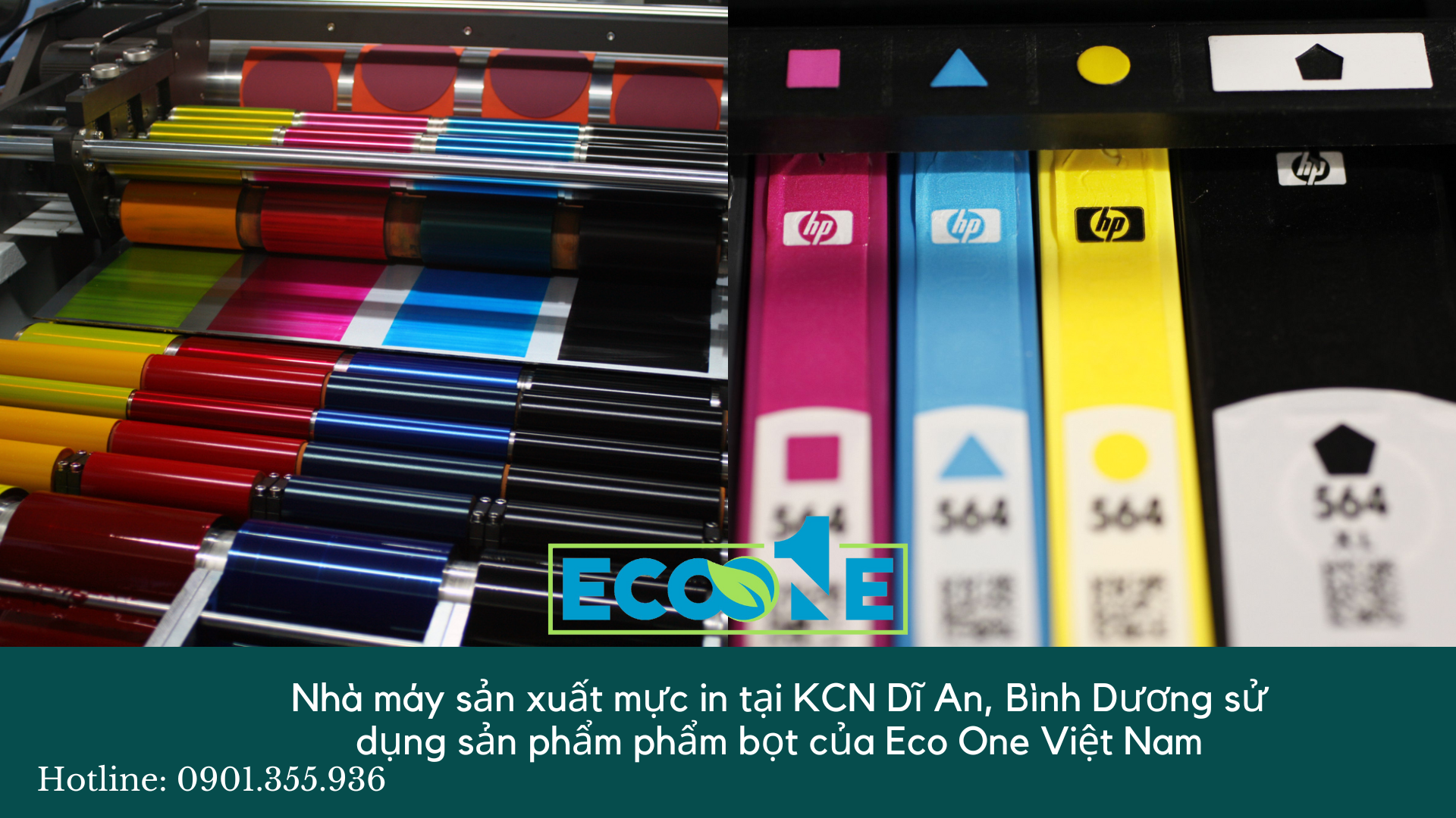 Nhà máy sản xuất mực in tại KCN Dĩ An, Bình Dương sử dụng sản phẩm phẩm bọt của Eco One Việt Nam