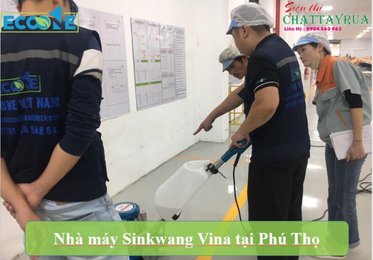 Nhà máy Sinkwang Vina tại Phú Thọ sử dụng máy chà sàn đơn E Clean để vệ sinh làm sạch nhà xưởng