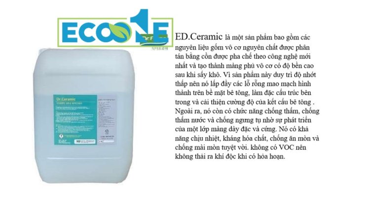 ED. Ceramic hóa chất lấp đầy lỗ rỗng sàn bê tông