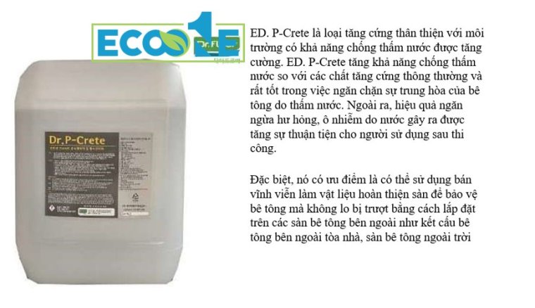 ED. P -Crete hóa chất tăng cứng cao cấp dùng cho sàn bê tông