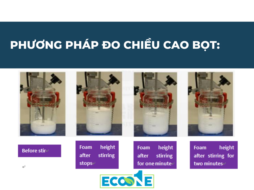 Phương pháp đo chiều cao bọt