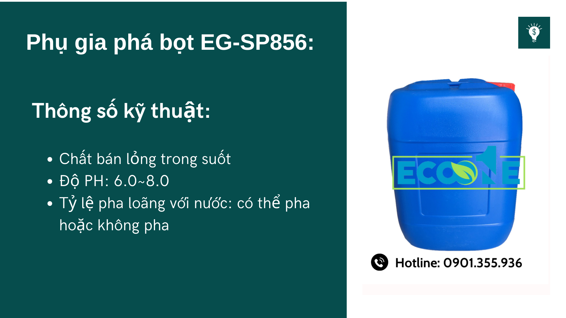 Phụ gia phá bọt chất lượng cao EG-SP856 trong quy trình dệt nhuộm của Eco One Việt Nam cung ứng