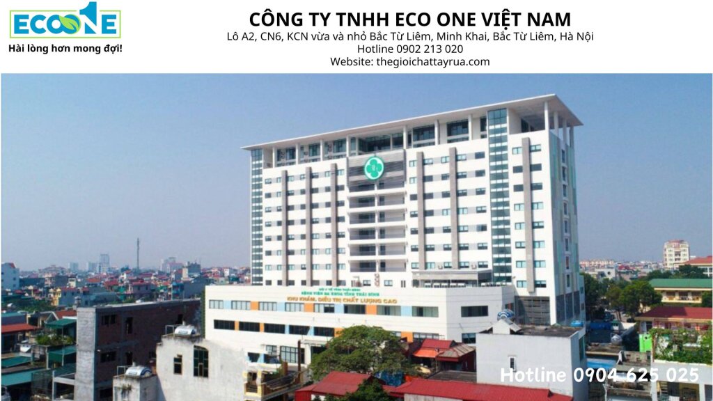 Eco One tự hào là đơn vị cung cấp hóa chất và giải pháp giặt là cho Bệnh viện Đa Khoa tỉnh Thái Bình