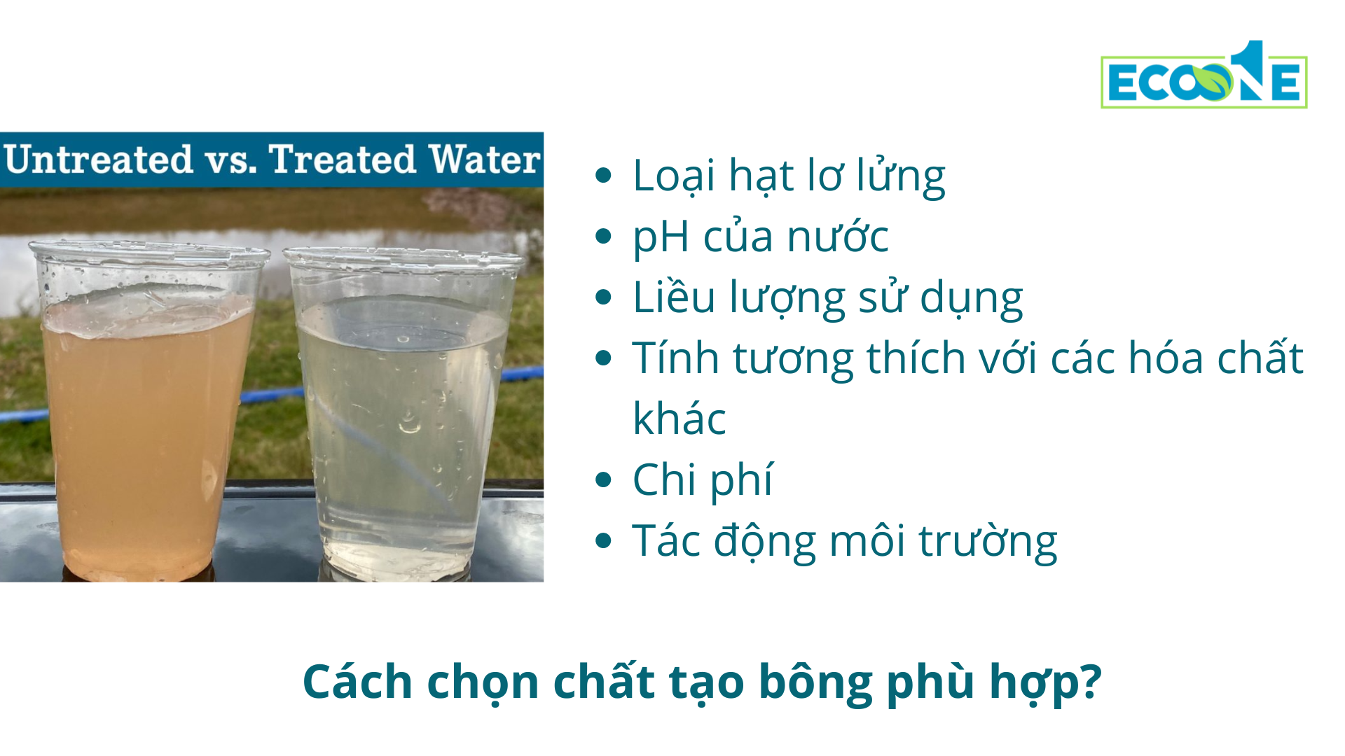 Cách chọn chất trợ lắng phù hợp