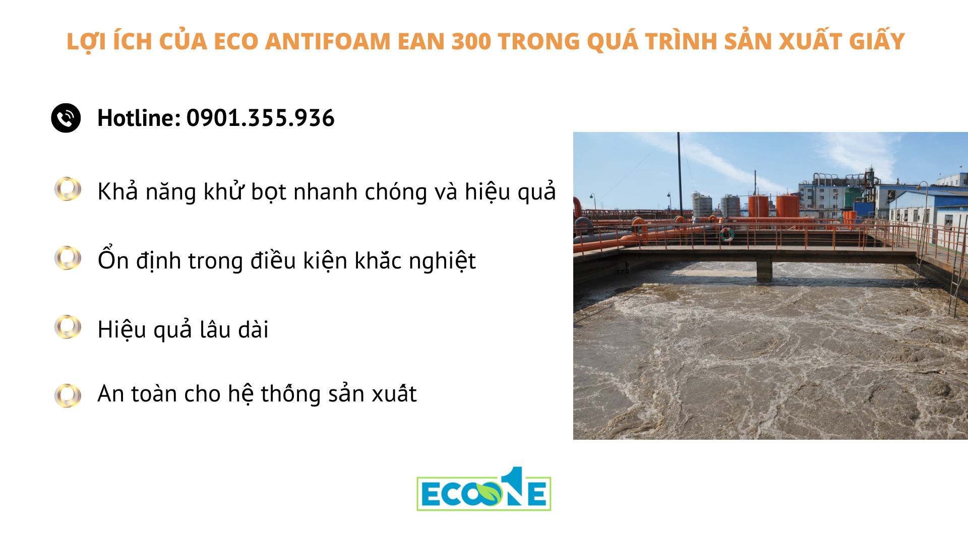 Lợi ích của ECO ANTIFOAM EAN 300 trong quá trình sản xuất giấy