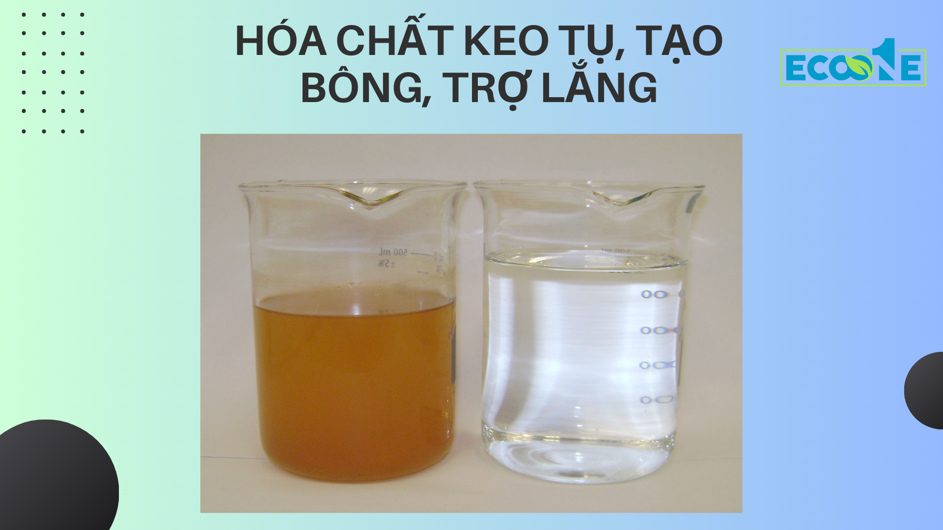 Hóa chất keo tụ, tạo bông, trợ lắng của Eco One Việt Nam