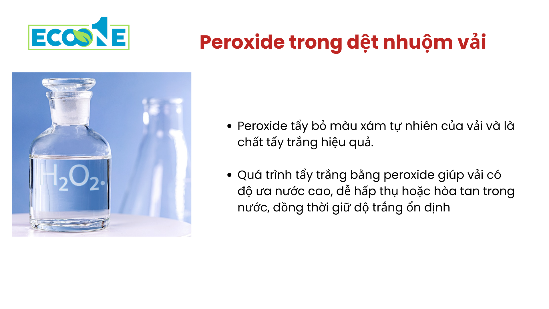 Hóa chất Peroxide trong dệt nhuộm vải
