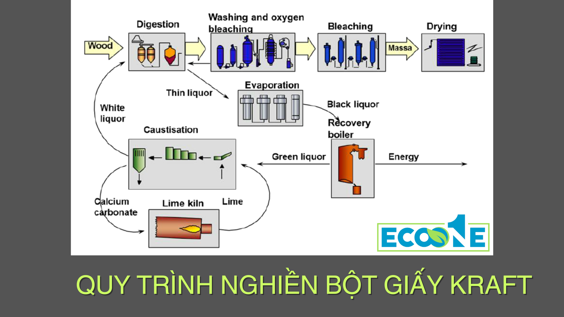 Quy trình nghiền bột giấy Kraft