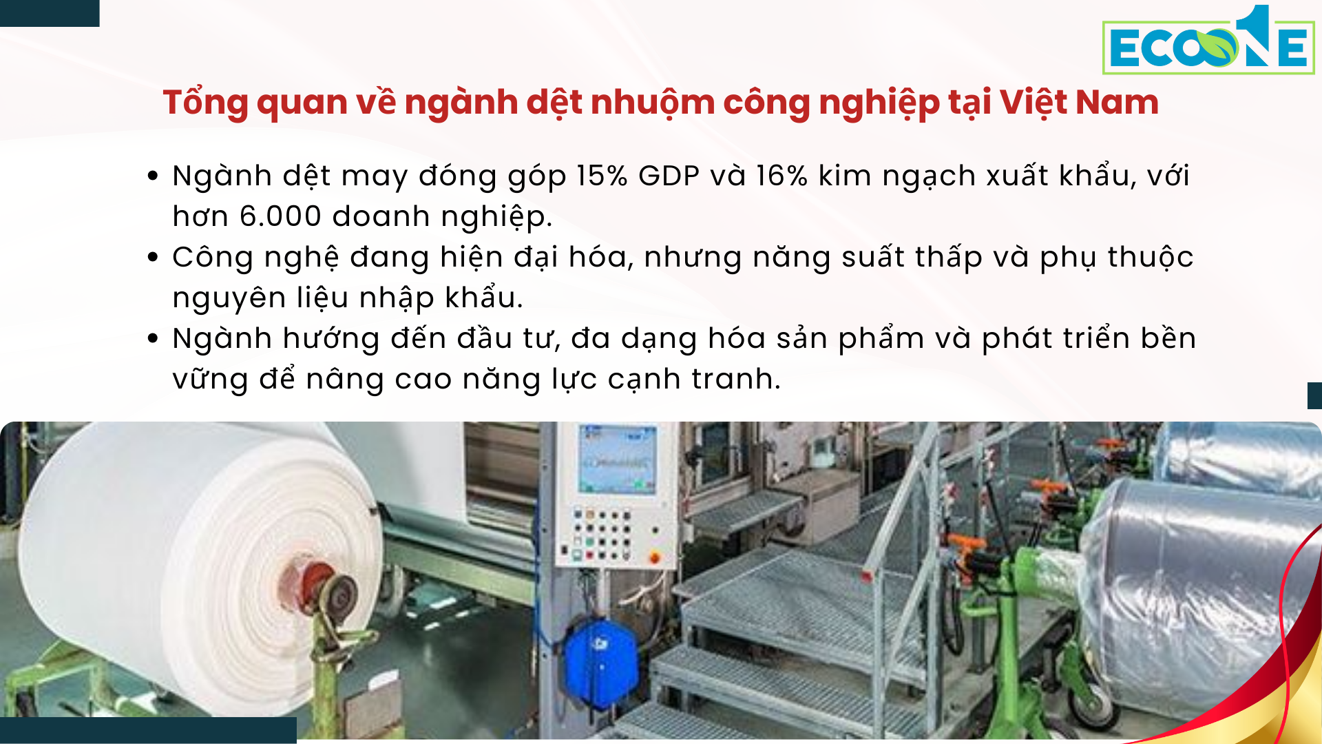 Tổng quan về ngành dệt nhuộm công nghiệp tại Việt Nam