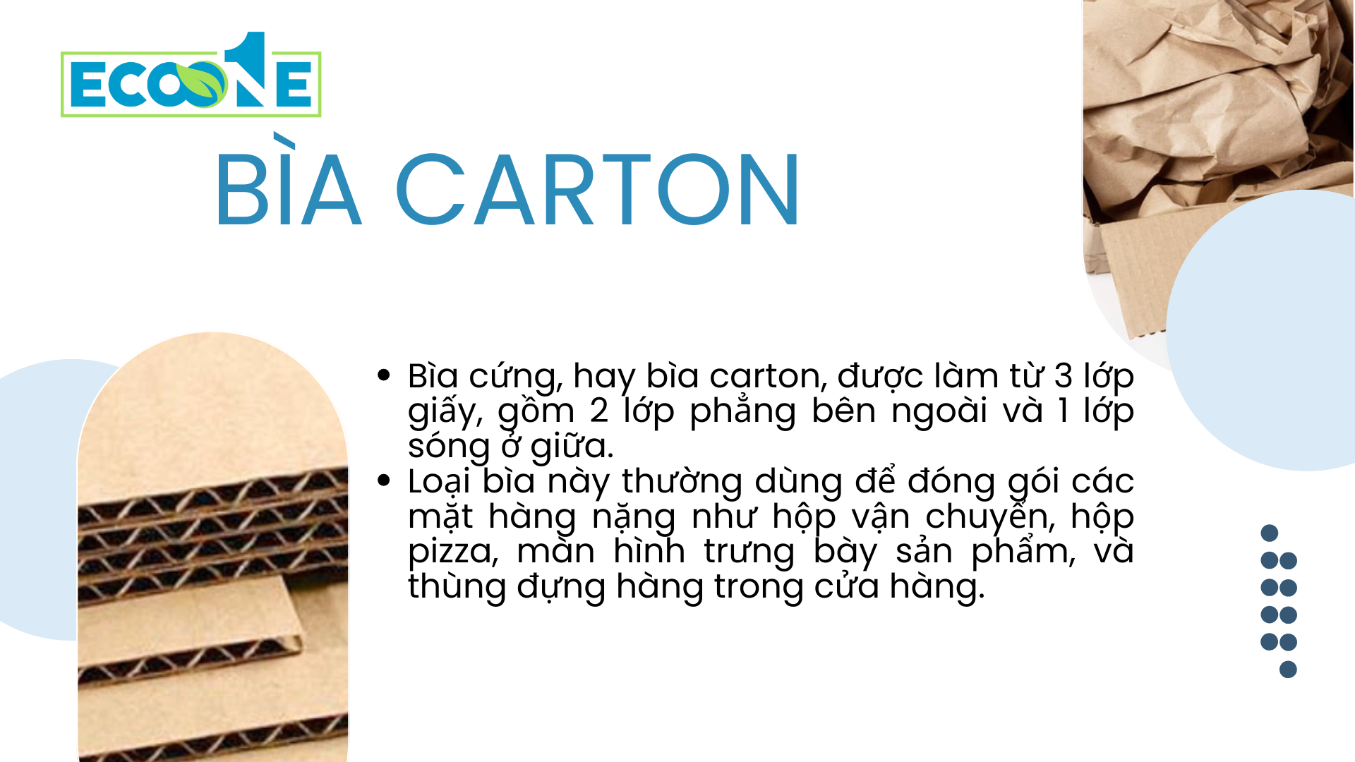 Đặc điểm bìa carton