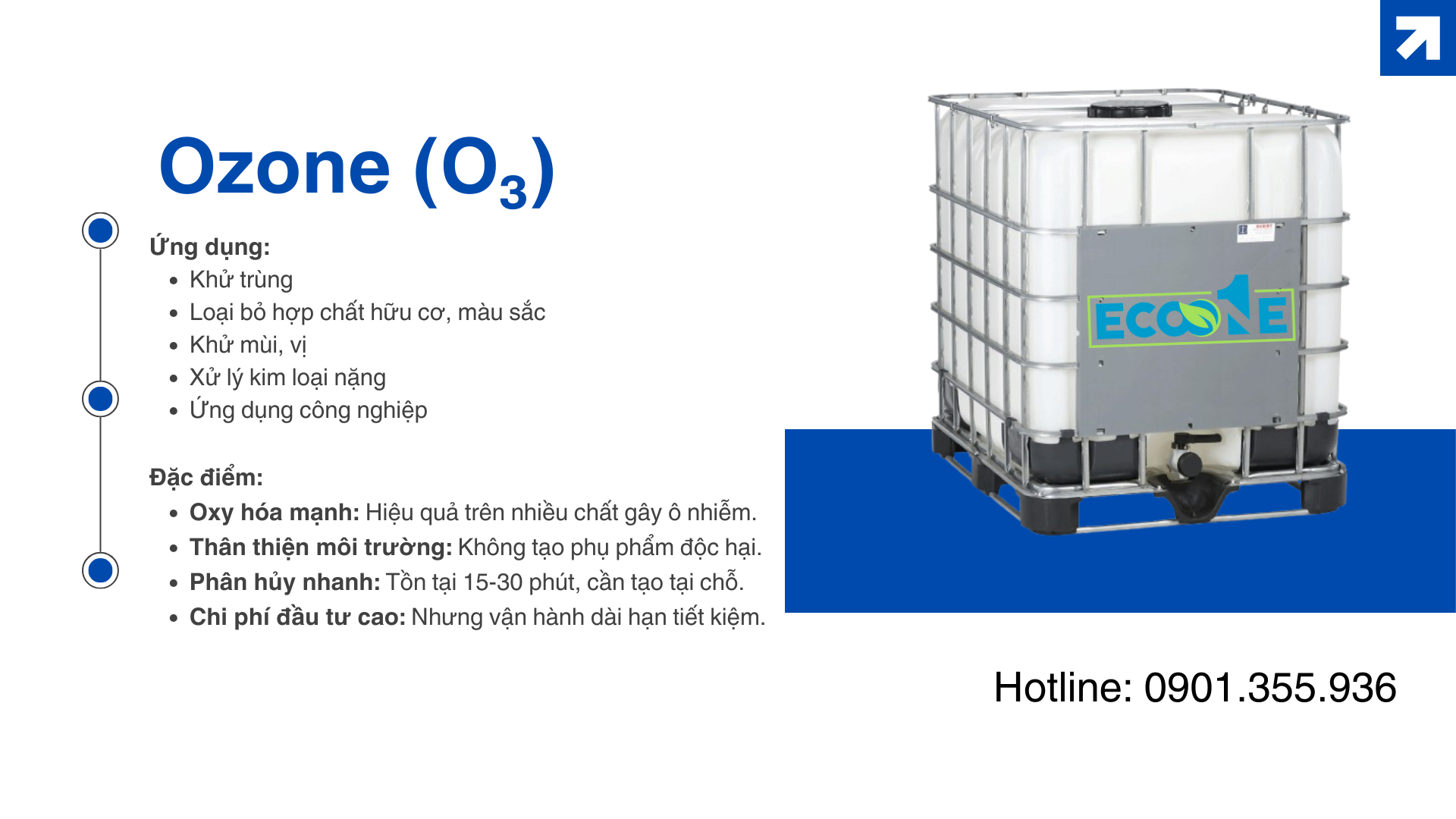 Ozone (O₃)- Hóa chất trong xử lý nước