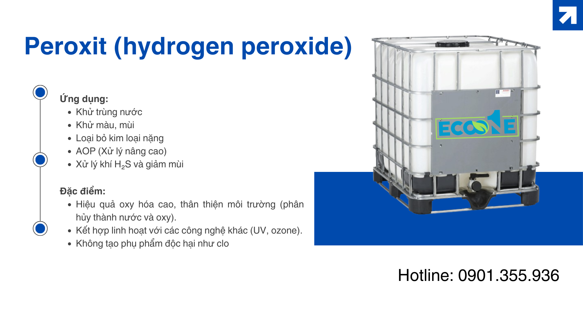 Peroxit (hydrogen peroxide)- Hóa chất trong xử lý nước