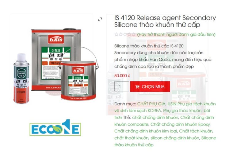 IS 4120 Release agent Secondary Silicone tháo khuôn thứ cấp được sử dụng rộng rãi trong nhiều ngành công nghiệp