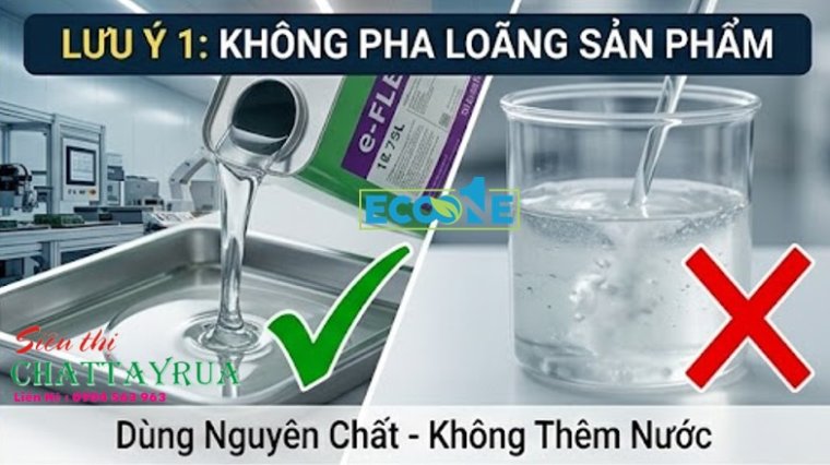 Dùng nguyên chất không pha loãng sản phẩm phủ bóng sàn chống tĩnh điện